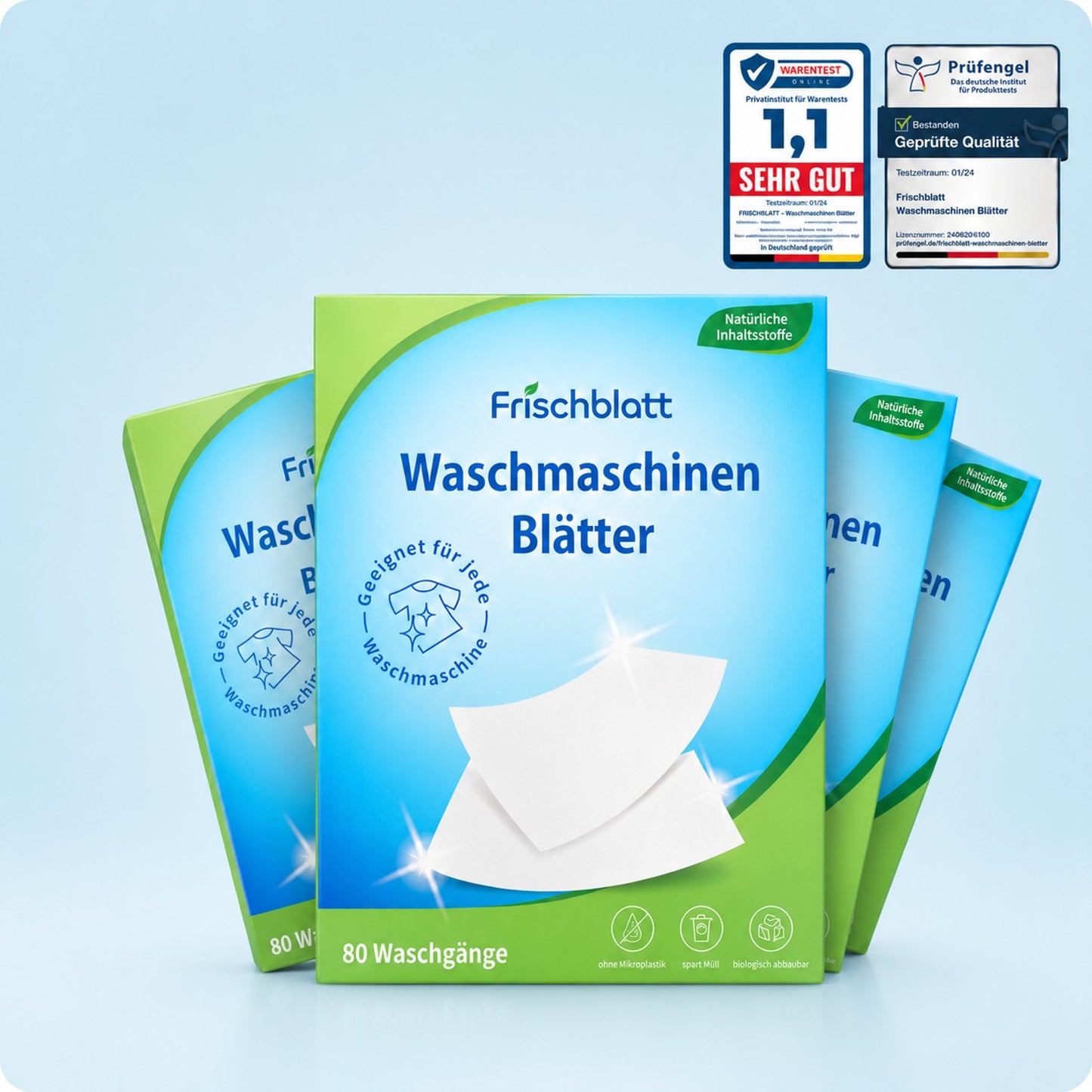Waschmittel Blätter LP-Test