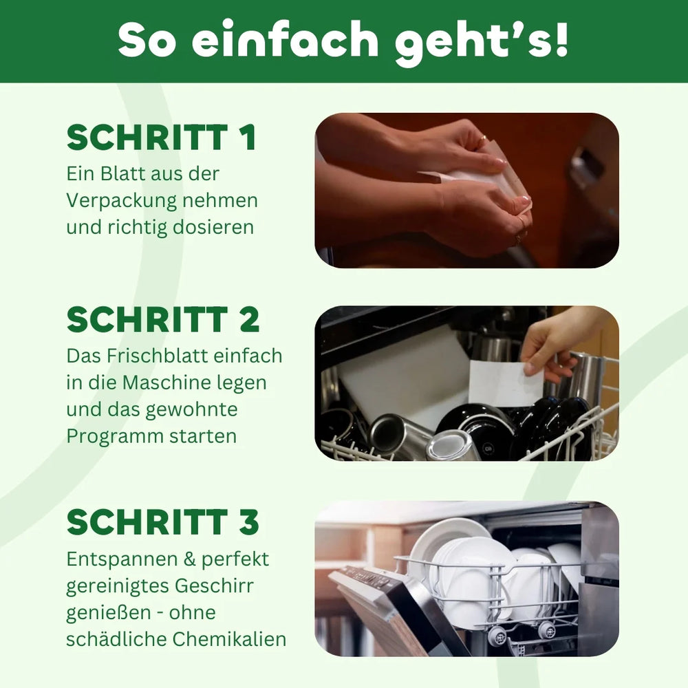 Spül- und Waschmittelblätter im Set