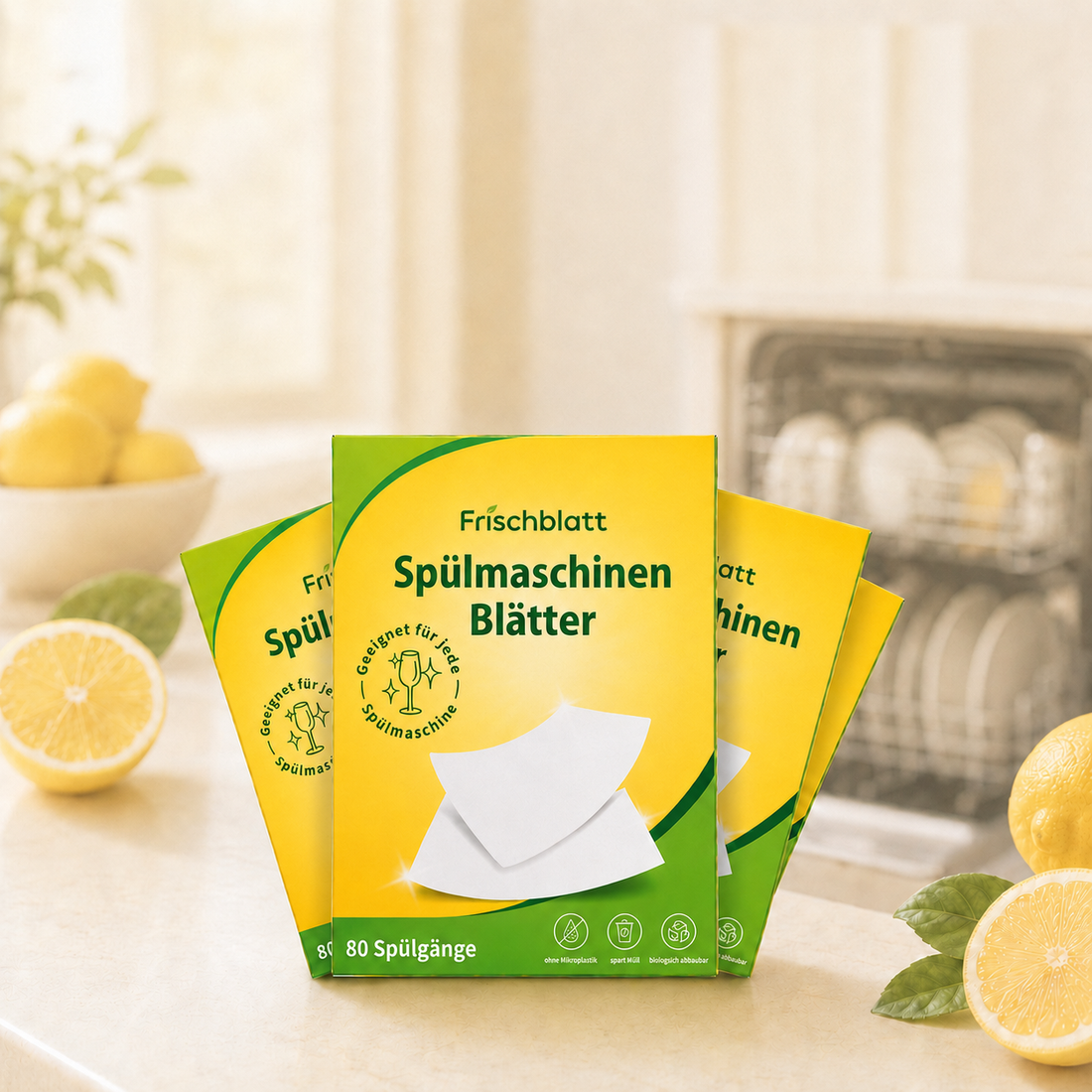 Umweltfreundliche Spülmaschinen Blätter