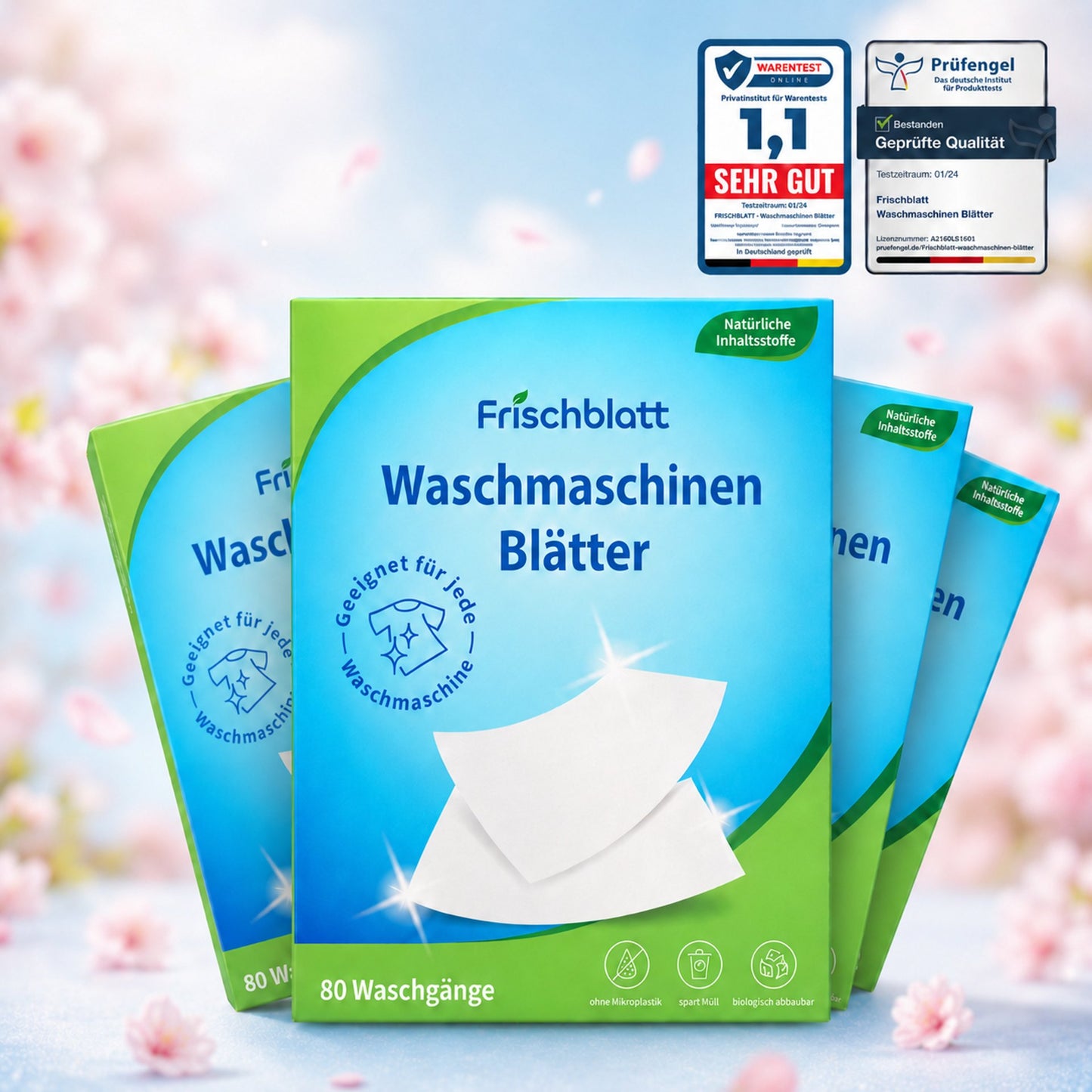 Waschmittel Blätter LP-Test
